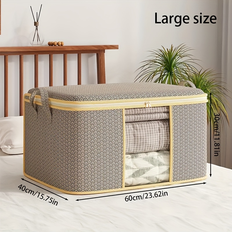 6pcs Extra-Large Foldable Clothing Storage Bags with Zippers and Clear Windows