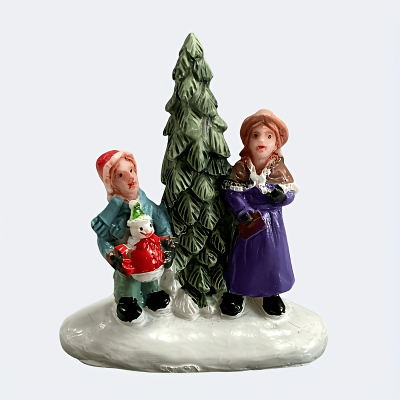 TEMU Miniature Suitable For Christmas Tree & Desktop Decor - Tiny Diorama With Santa Claus Figure, Room Ornament For Shelf, Tabletop, Holiday Gift,