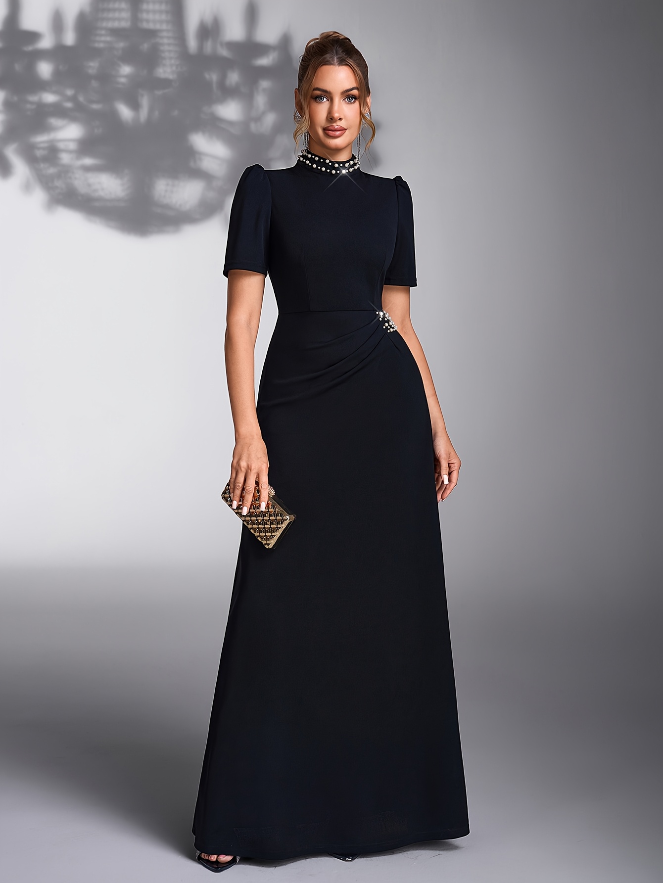 abito elegante e perle donne abito sera Temu Switzerland