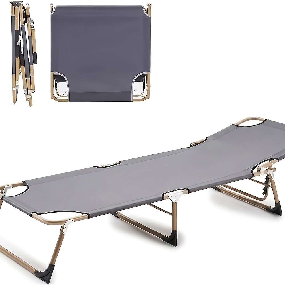 Foldable Bed Frame, 66.93x22.05inch Adjustable 4-position Reclining Lounge Chair, Suitable for Family Temporary Guest Bed