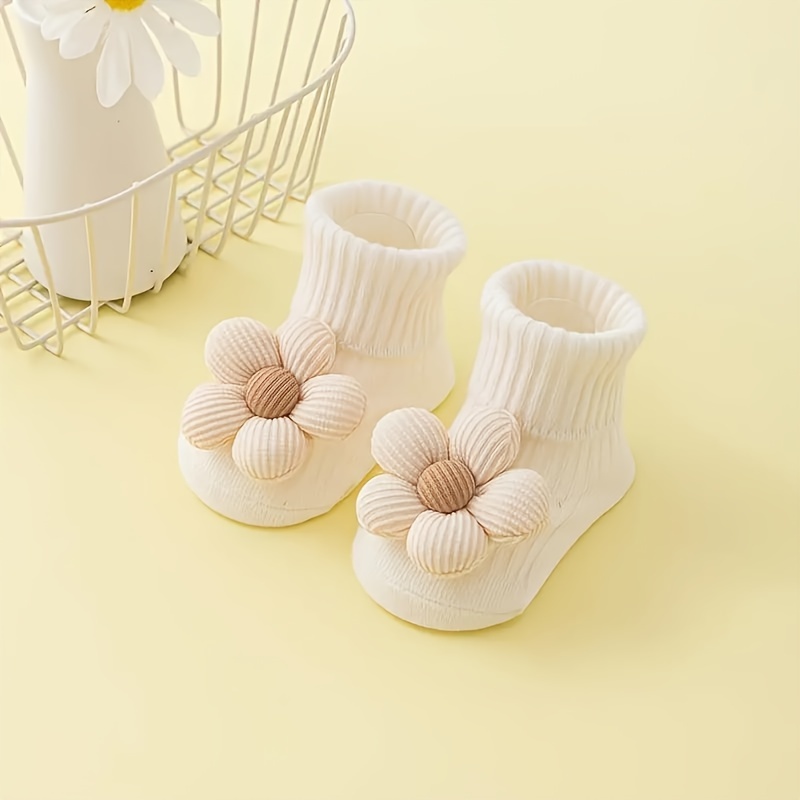 Image of 1 Pairs Comfy Adorable Floral Princess Socks And Non-slip And Breathable