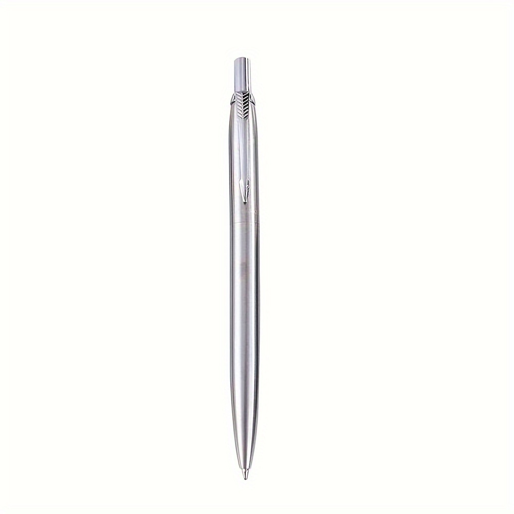 

1pc Jotter Ballpoint Pen, Stainless Steel With Chrome Trim, Medium Point Blue Ink, Gift Box