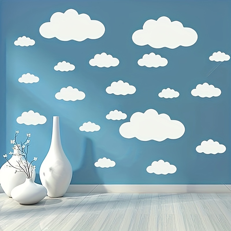 

31pcs Cloud Wall Decals Set - Removable Vinyl Stickers For Bathroom, Living Room & Bedroom Decor | Waterproof Diy Art For Windows & Surfaces | Perfect Gift For Christmas &