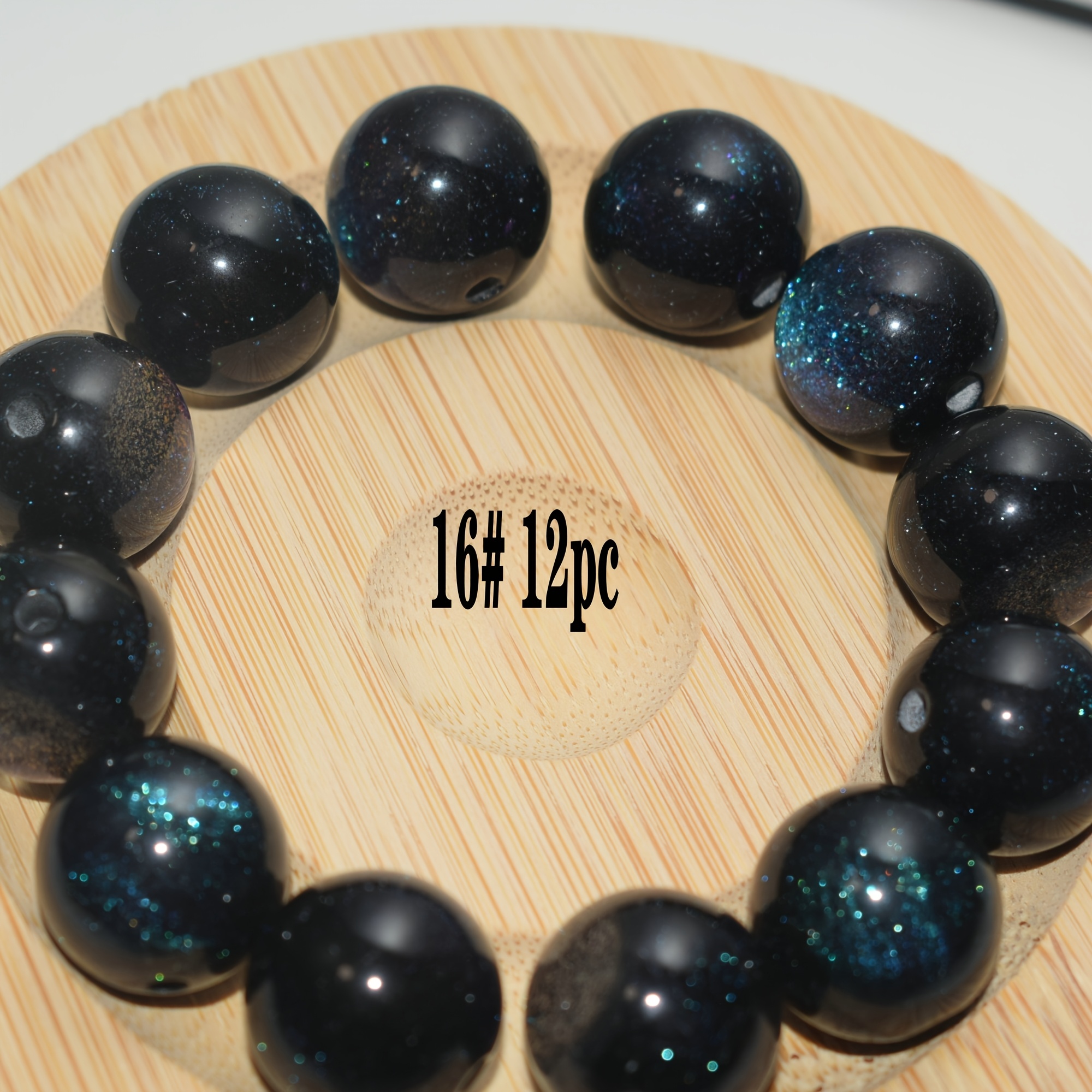 12pcs 16mm/40pcs 10mm Loose Beads Bracelets Jewelry Making Function Production Additions, Mother's Day Holiday Gift, Friend Gift