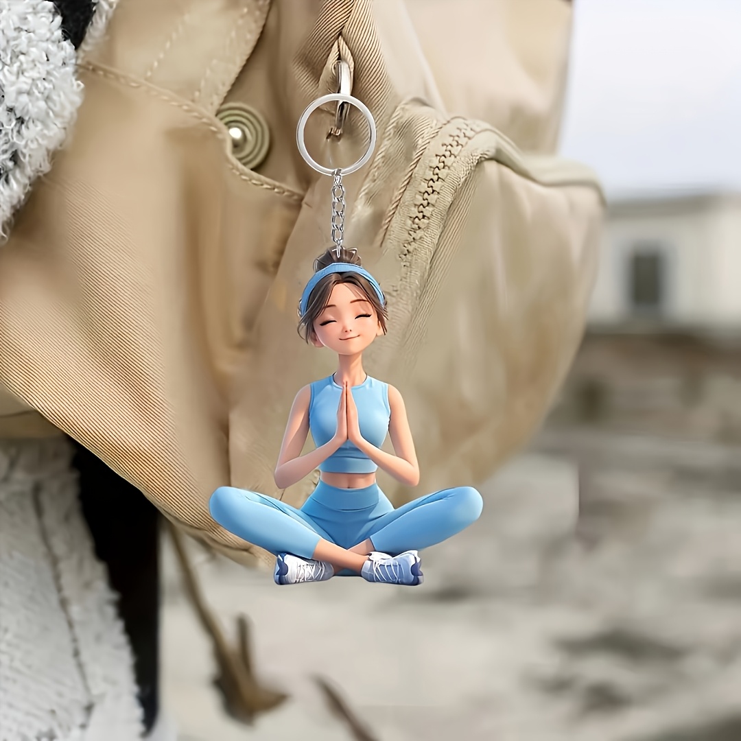 

Porte-clés Fille de Yoga en Acrylique Sportif Plat 2D - Tenue Bleue, de , Accessoires de Sac à Dos et Clés Durables et , Accessoires de Sac à Dos|Accessoires à Thème Yoga|Surface