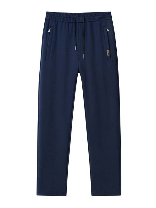 mens sweatpants straight leg casual trousers for autumn and winter knitted long pants for fitness and running zippered pockets on and back suitable for