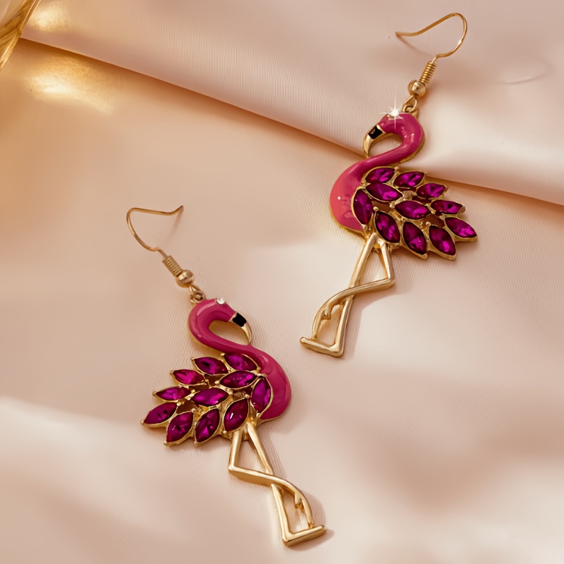 TEMU 1 Pair Of Retro Elegant Swan Earrings For Ladies, Luxurious And Fashionable Earrings Suitable For Ladies To Wear On Dates, Daily Vacations