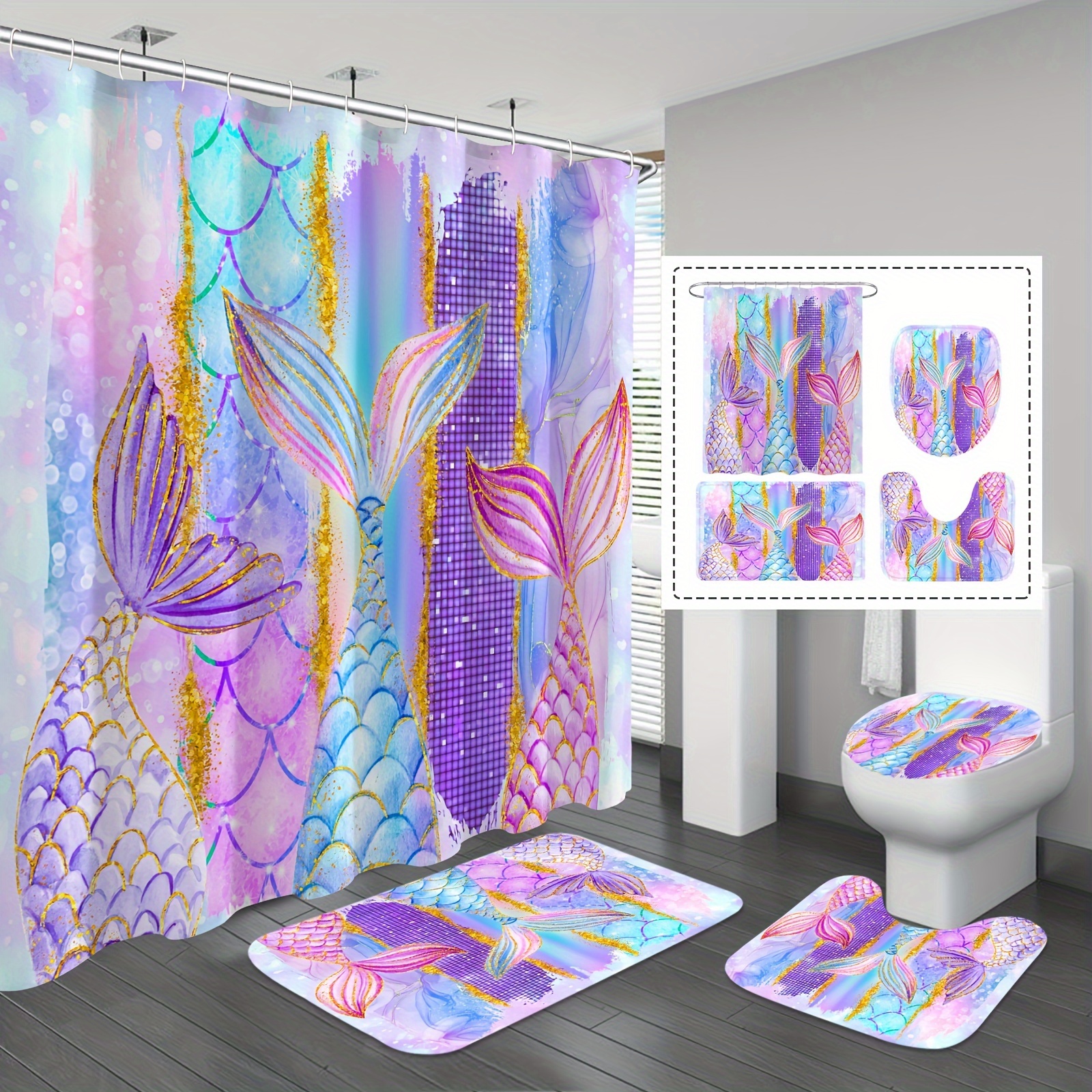 Mermaid Bathroom Decor - Temu