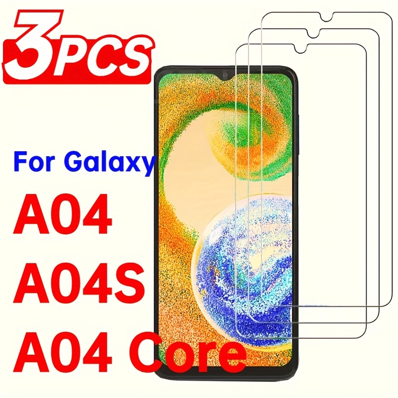 

Protège-écrans en verre trempé 3 pièces pour Galaxy A04, A04s, A04 CORE - Film de protection clair haute définition, couvertures résistantes aux rayures