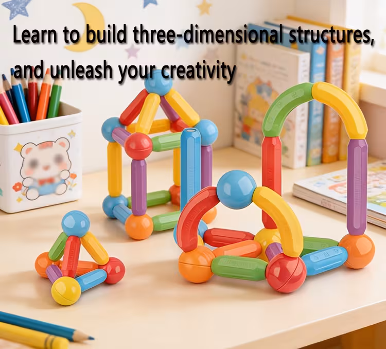 36pcs magnetic building sticks stem toy magnetic construction blocks for magnetic toys building set birthday gift for boys girls toy halloween christmas gift random colors Product details 2