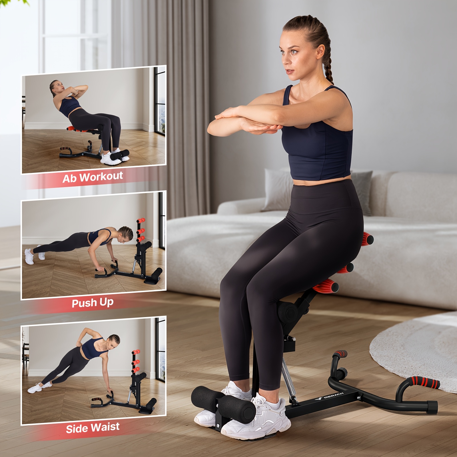MERACH Adjustable Squat Machine for Home Gym, 136.08KG Capacity