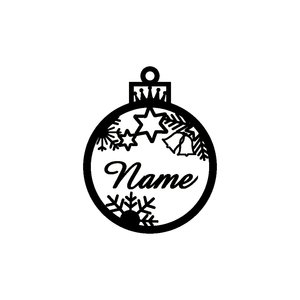 TEMU 5pcs Personalized Christmas Ornaments With Name, Custom Wooden Christmas Tree Ornaments Noel, Decor, Christmas Gift Tag, Laser Cut Name Ornament