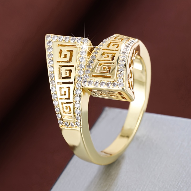 1 Geometric Cross-shaped Synthetic Synthetic Zirconia Women's Ring