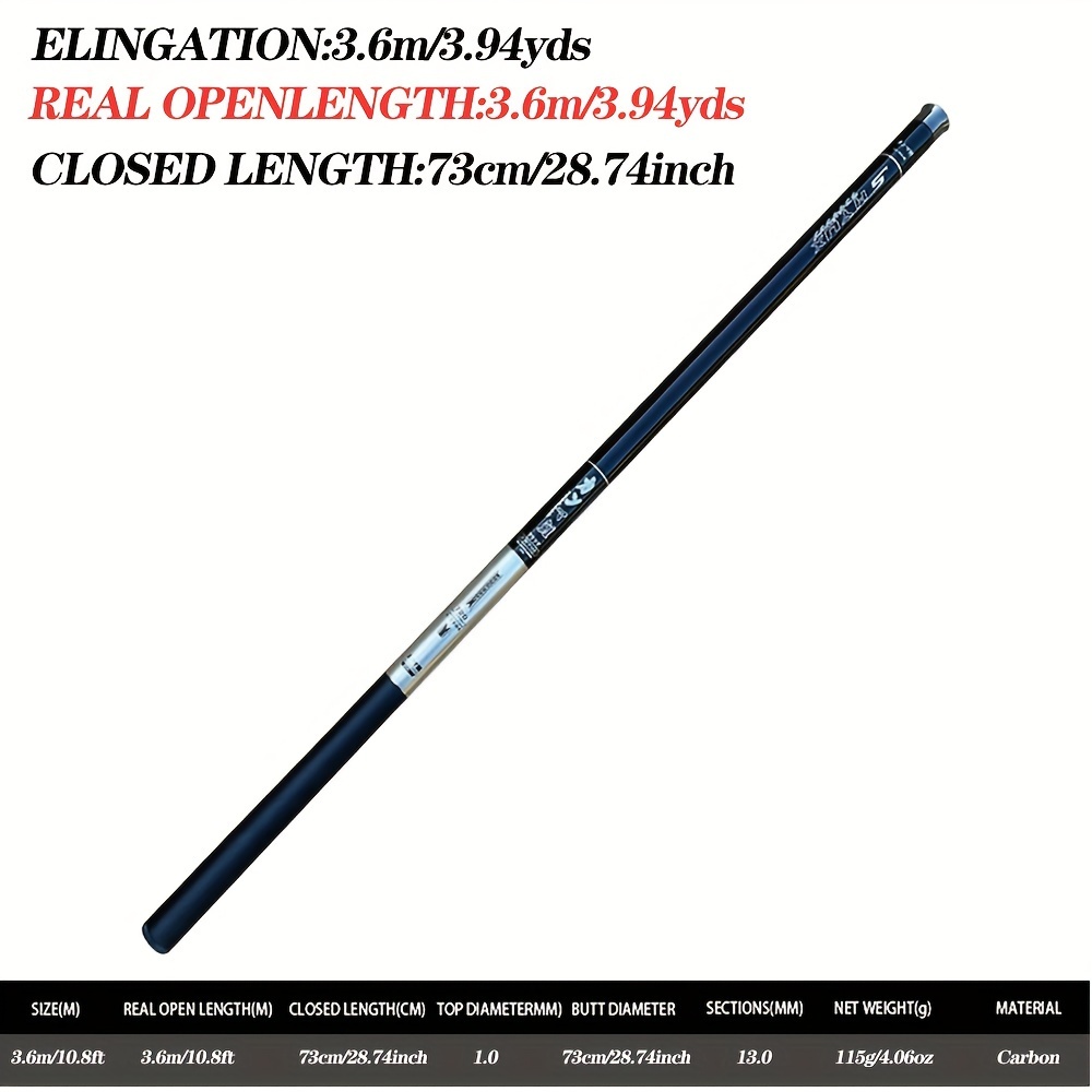 high carbon fiber telescopic fishing rod extends 11 81 feet - Temu Oman