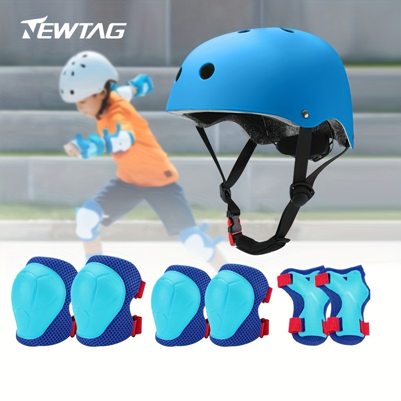 7pcs Kids Boys Girls Protective Gear Outdoor Sports Safety Equipment For  Roller Scooter Skateboard Bicycle Helmet Knee Elbow Pads Wrist Guards Set