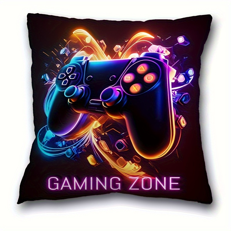 

1pc, Game Controller Modern Style Polyester Cushion Cover, Throw Pillow Cover, Bedroom Accessories, Sofa Cushion Cover, Living Room Throw Pillow Cover (cushion Is Not Included)