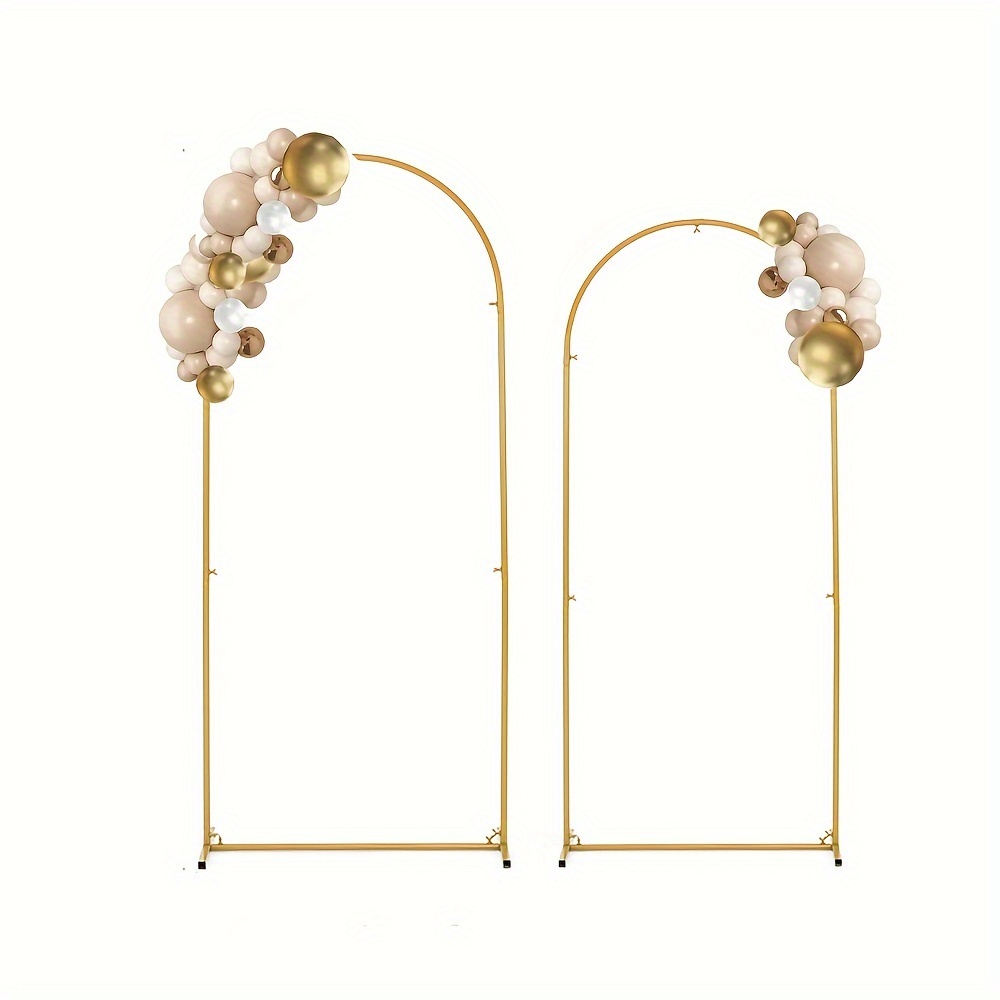 

5ft And 6ft Wedding Arch Backdrop Stand Gold Metal Arch Stand Set Of 2 For Birthday Party Wedding Ceremony Baby Shower Graduation Decoration