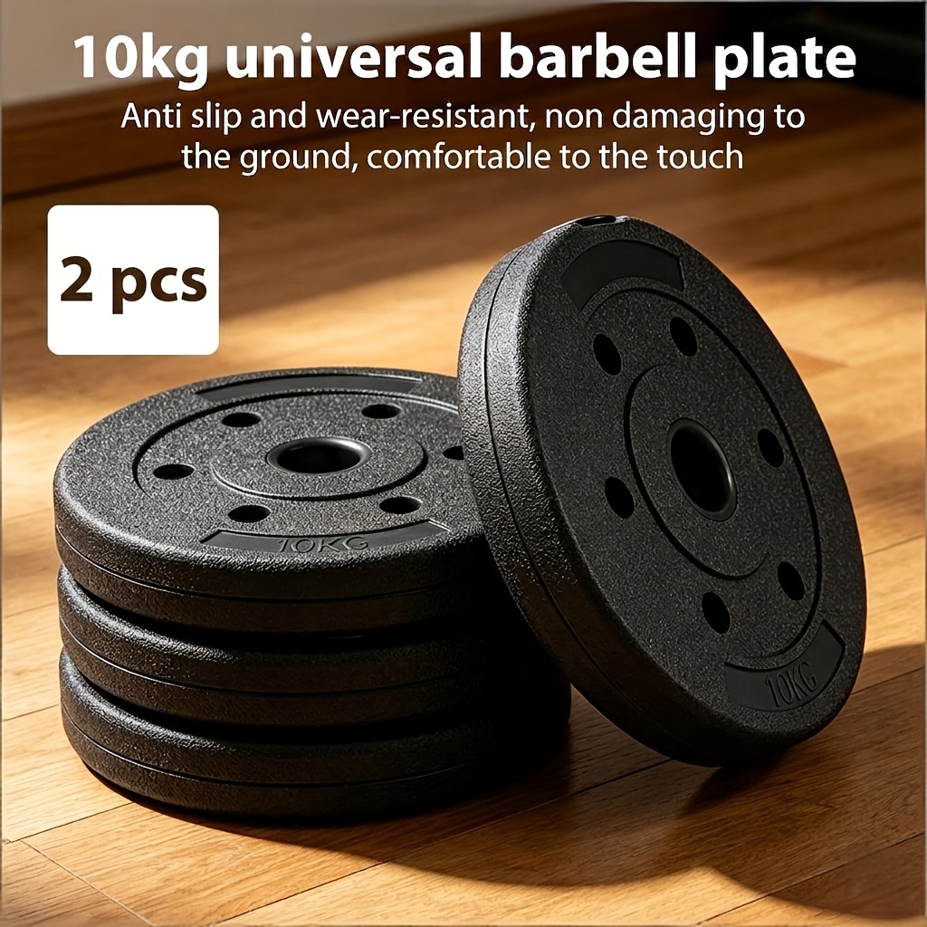 TEMU 2pcs 10kg Dumbbell Plates, Dumbbell Set Fitness, Barbell Weightlifting Training, Dumbbell Plates For Bodybuilding, Suitable For Home Gyms,