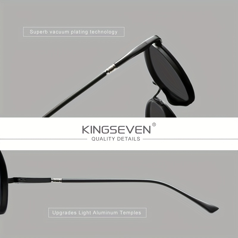 KINGSEVEN Round Zinc Alloy Frame Eyeglasses