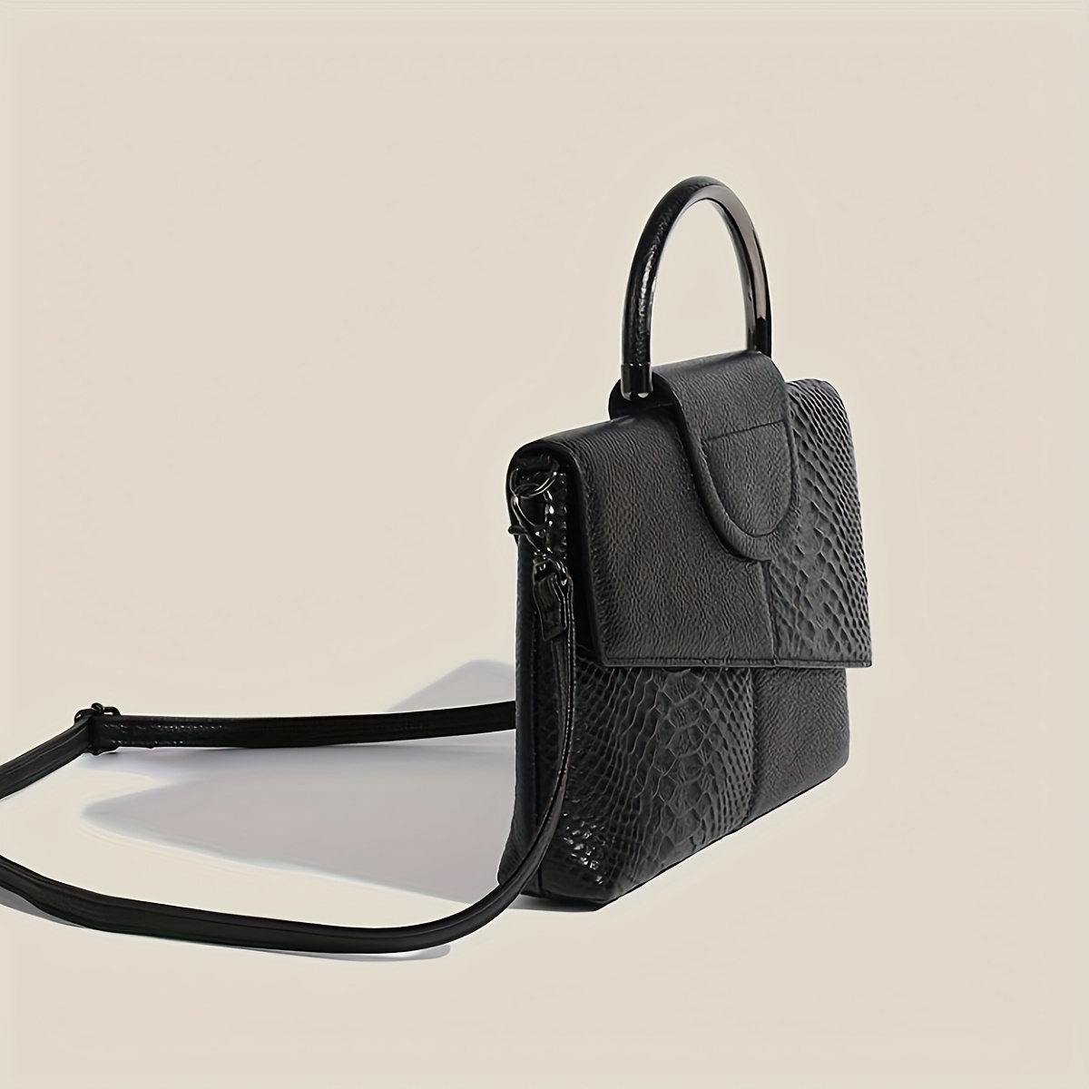 2025 Women's Evening Crocodile-Embossed Crossbody Clutch - Detachable Strap, Magnetic Closure, Fade-Resistant, Red/Black, Versatile for Weddings, Parties & Formal Events, Wedding Accessory, Elegant Accessory, Faderesistant Fabric