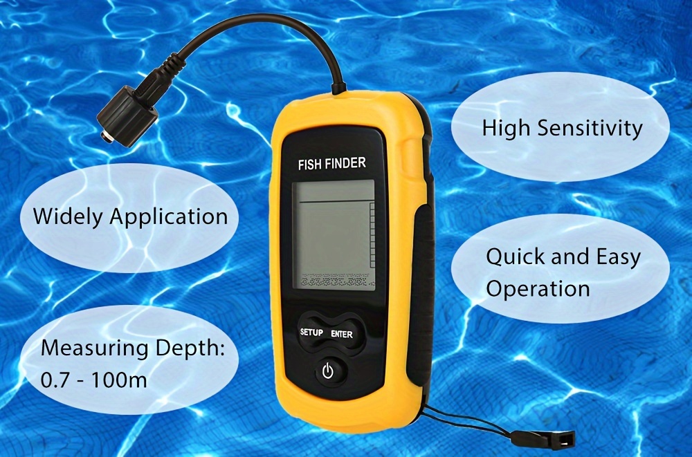 Portable Wired Acoustic Fish Finder 45 Degree Sonar Coverage Echo Deep  Detector Alarm Sensor For Lake Sea Fishing, Buy More, Save More