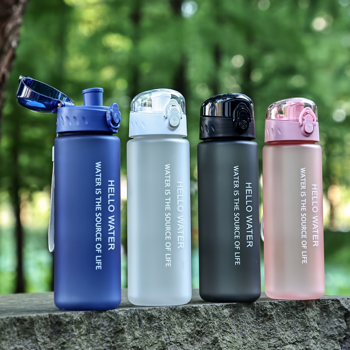 

600ml Sports Water Bottle For Men & Women - Leakproof, Portable Flip Top, Bpa-free Ppsu, Durable Thickened Body - Ideal For Outdoor Sports, Trendy Design, Christmas, , New Year Gift