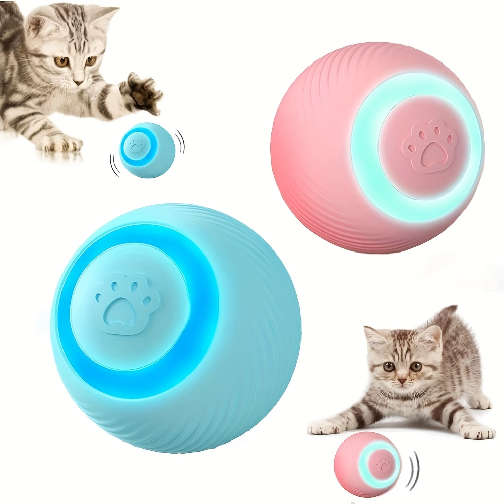 Interactive Cat Ball Toy – Automatic Rolling & Bouncing Pet Toy with USB Rechargeable Battery, Rotating Motion Ball for Indoor Cats and Kittens — Zaynora Luxury Marketplace