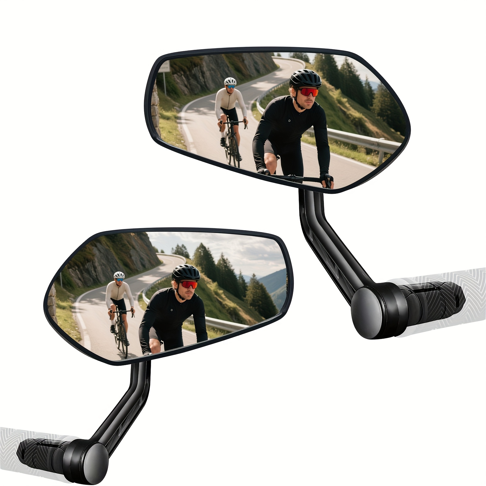 E-shop Radspiegel - Fahrrad-Rückspiegel mit Schnellmontagehalterung, Konvexlinse für die Rückansicht - Kompatibel mit Renn-, Mountain- und