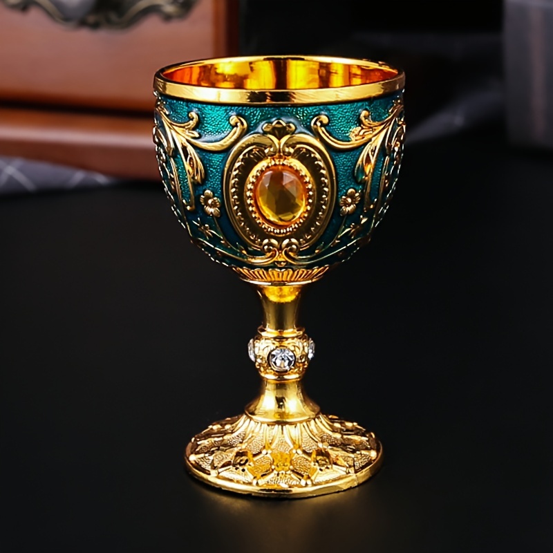 Pure Copper Cup Brass Wine Cup Mini Holy Water Offering Cup Crafts  Ornaments Gift Home Decorations, Vintage Goblet Chalice,european Liquor Cup Metal  Wine Glass Wine Goblet Glasses For Party Wedding Graduation Anniversary