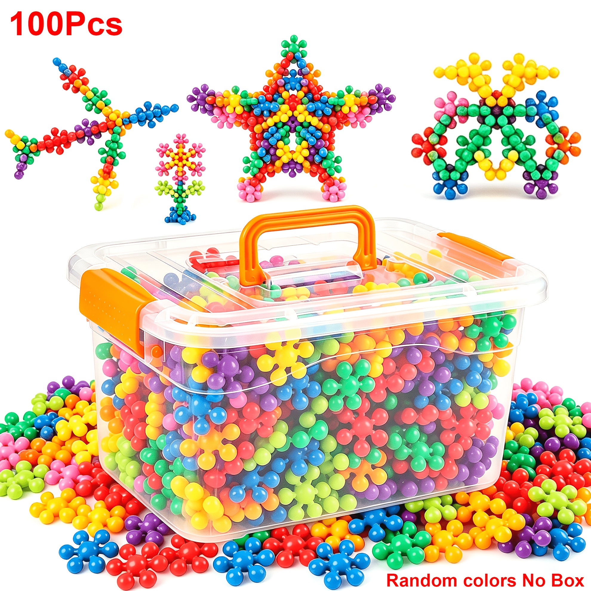 item picture 100pcs random colors creative plum   building blocks puzzle science and education fun puzzle toys exercise creative       imagination holiday gifts birthday gifts