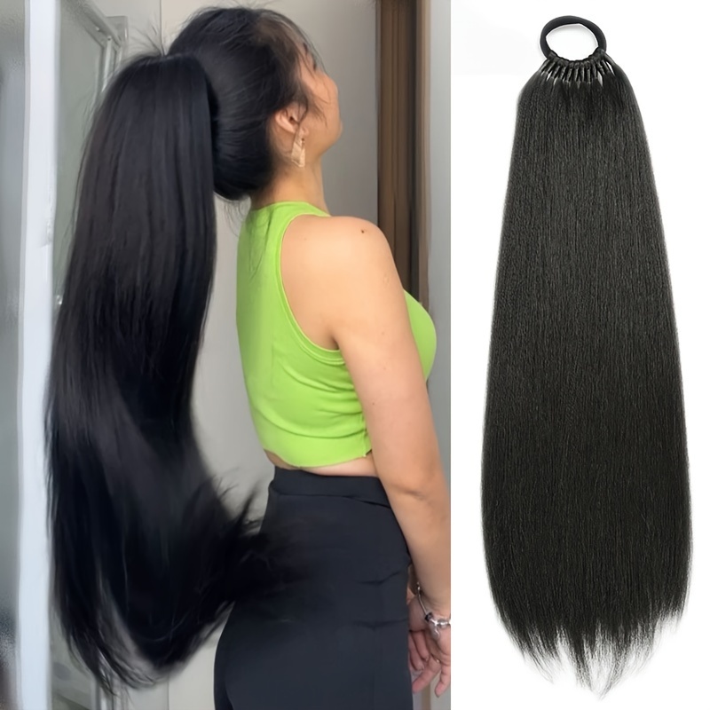 braided ponytail synthetic clip in hair extensions elegant natural looking for daily   accessories hair clips 0