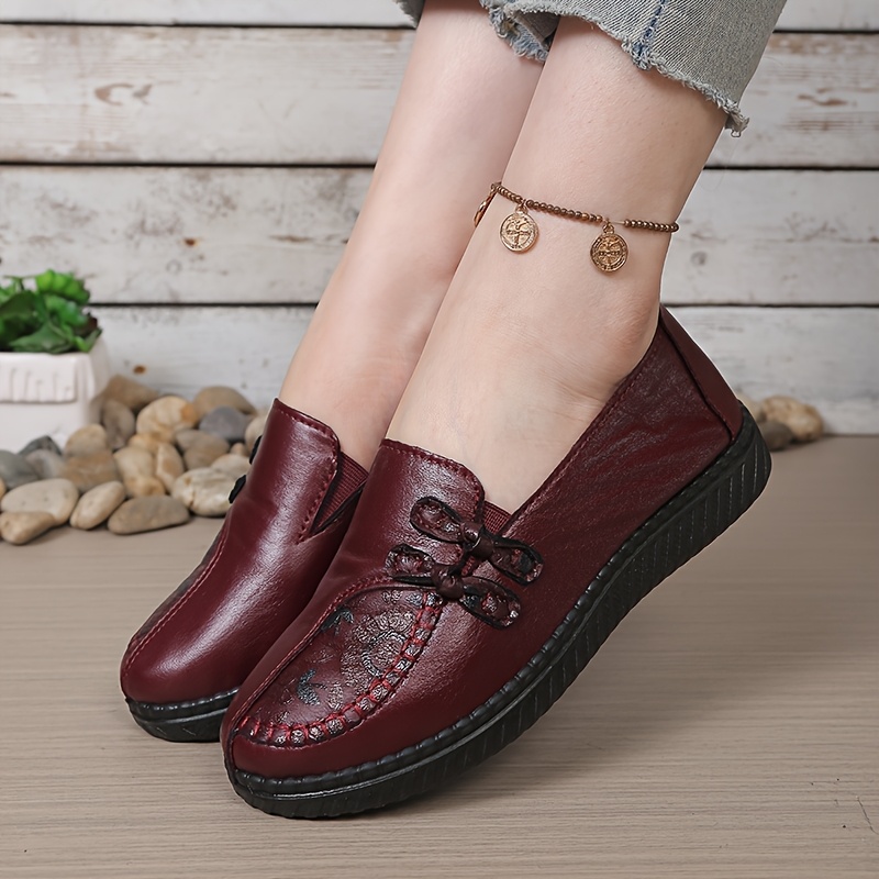 Old Beijing Cloth Shoes for Women, Soft Sole Comfortable Middle-Aged and Elderly Mom Shoes, Slip-On Casual Flat Shoes, Grandma Shoes, Women Shoes, Sneakers