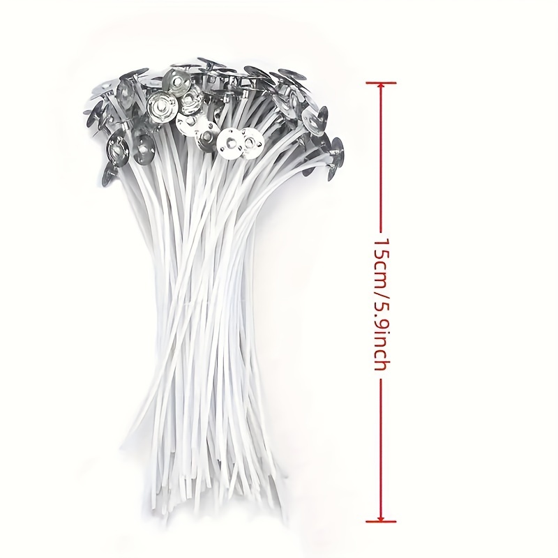 TEMU 100pcs Candle Wicks With Wicks Holder For Diy Candles Making Arts & Crafts Supplies