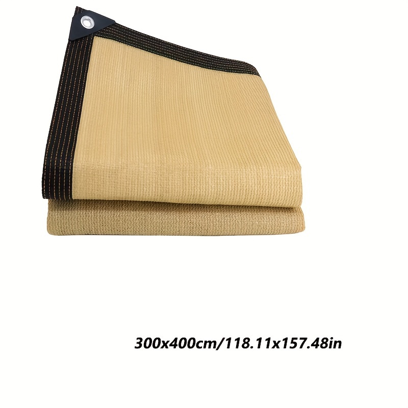 Beige Outdoor Sunshade Sail - Durable PE Fabric, Iron Stand, Perfect for Balcony & Garden, All-Season Use, Holds 2 People