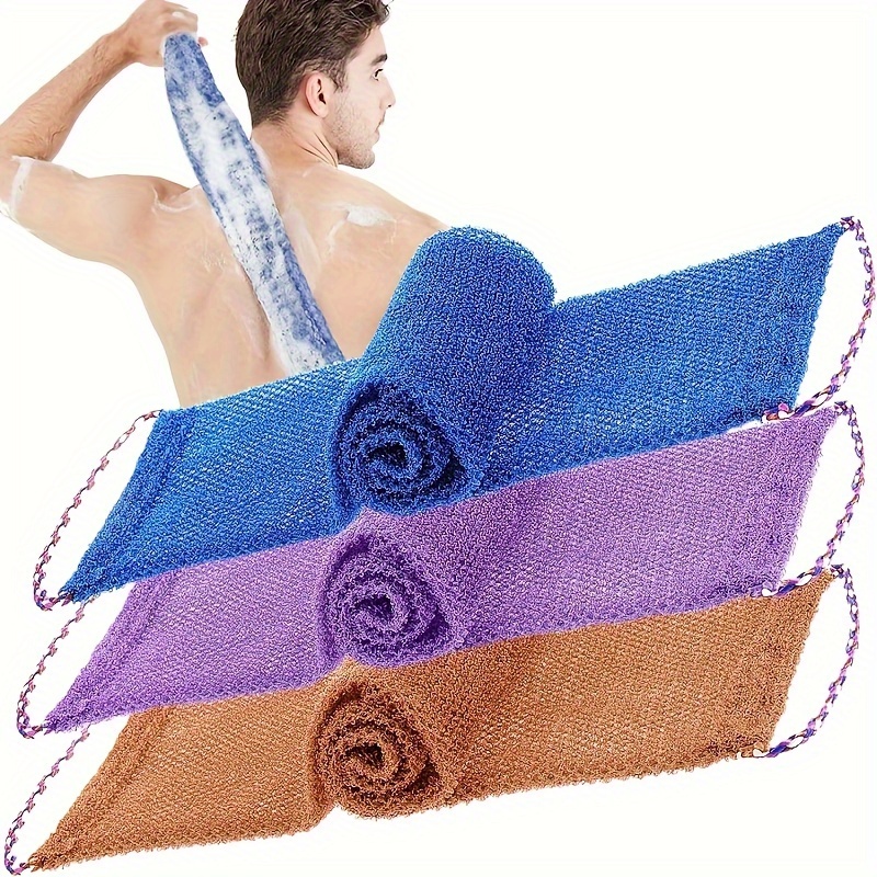 

3-piece African Exfoliating Mesh Sponge - Body Scrubber For Smooth Skin, Long Bath & Back Scrubbing Cloth