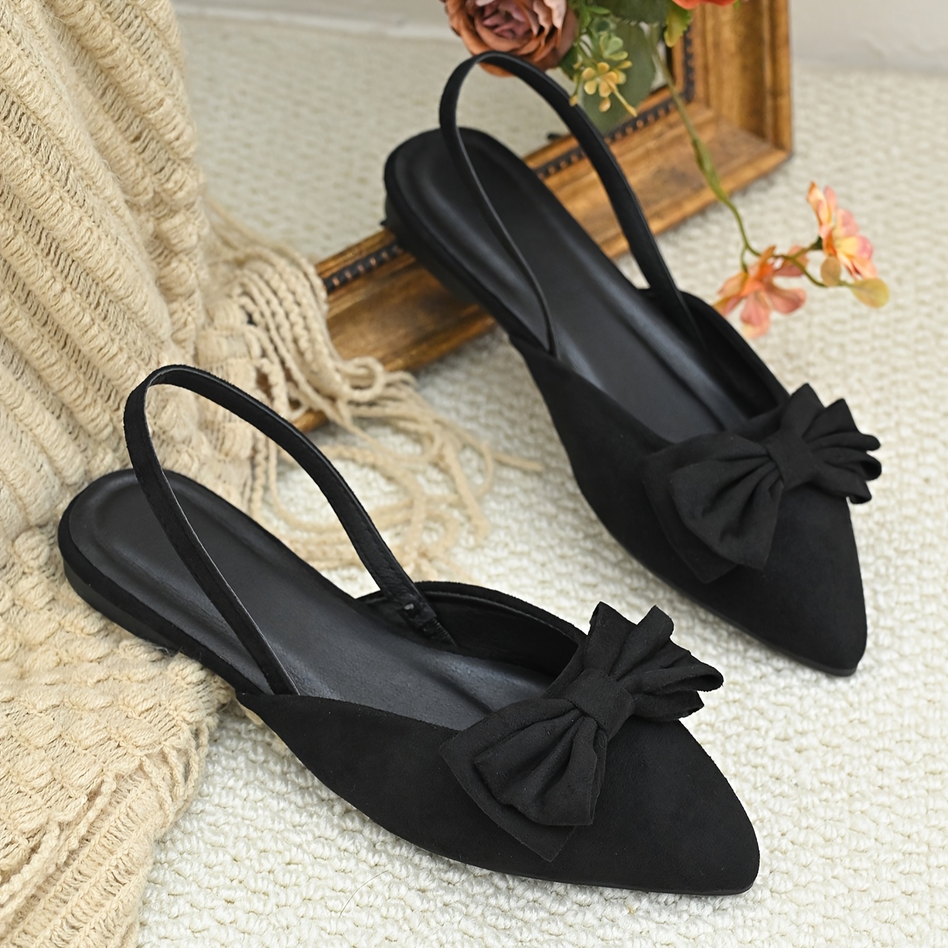 Women's Simple Bow Flat Shoes, Elegant, Comfortable, and Fashionable Casual Shoes, Women Shoes