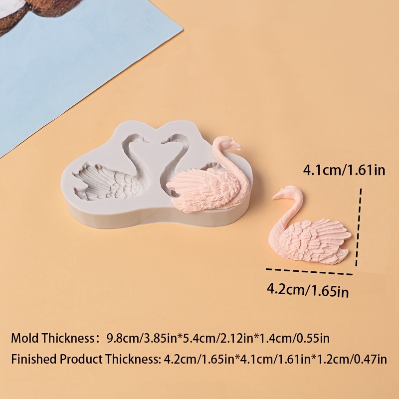 TEMU 1 Pair -shaped Silicone Molds, Usable For Gypsum Clay Candle Resin Drop Liquid And Other Materials, Reusable, Easy To Clean