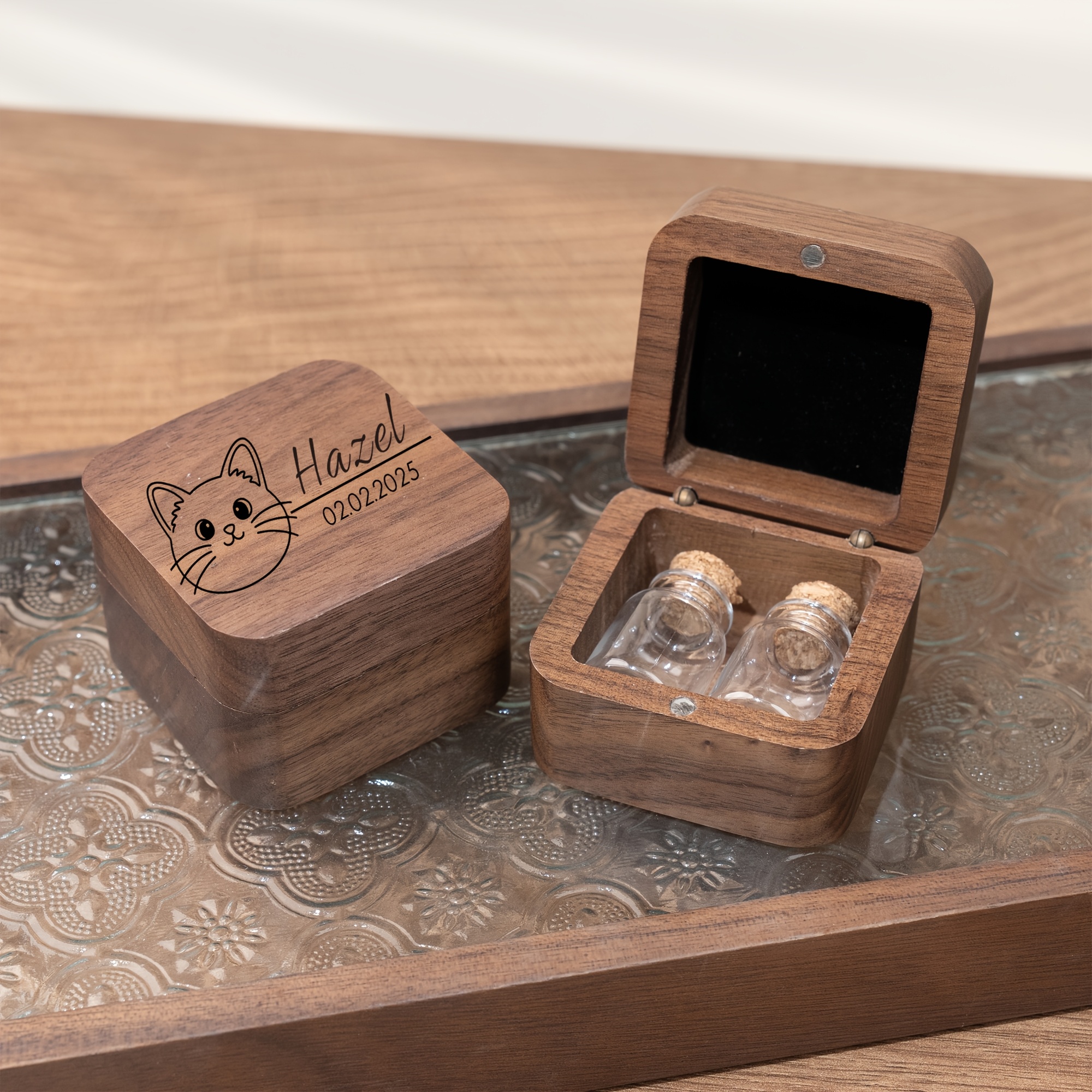 Customized Pet Hair Commemorative Box for Dogs and Cats