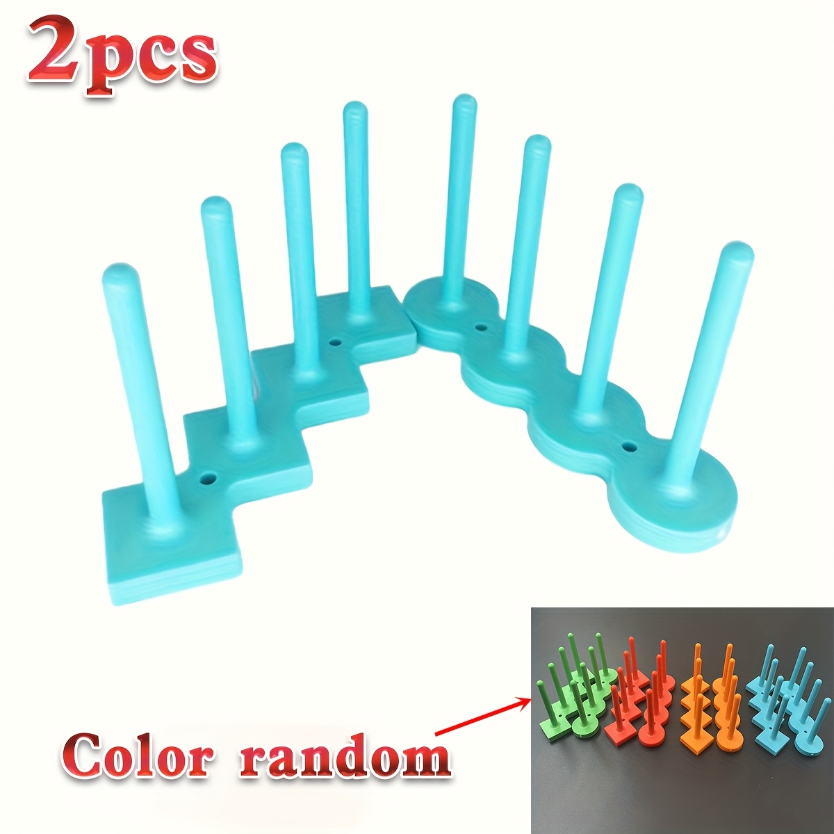 Image of 2pcs Magnetic Bobbin Holder For Garment - No-assembly Bobbin Storage Rack For Sewing & Embroidery Machines, Durable For Easy Bobbin Organization (ideal For Industrial Use) Color Random, Sewing Storage