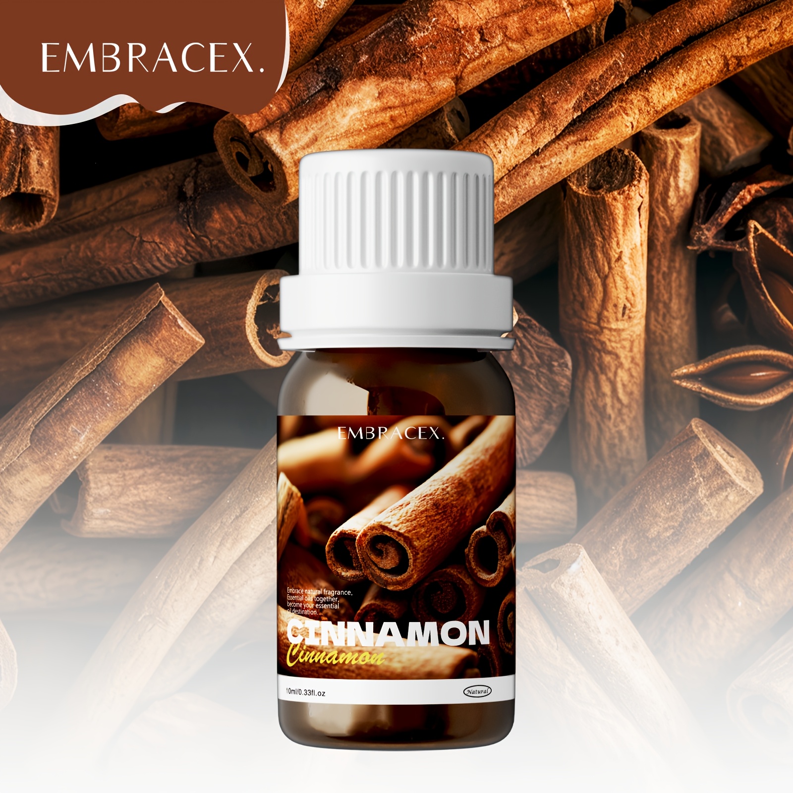 Cinnamon Essential Oils, High-quality Household Essential Oil, Warm Autumn And Winter Essential Oil, Yoga, Meditation, Reed, Candle Making, Home Holiday Gift 1pc 10ml