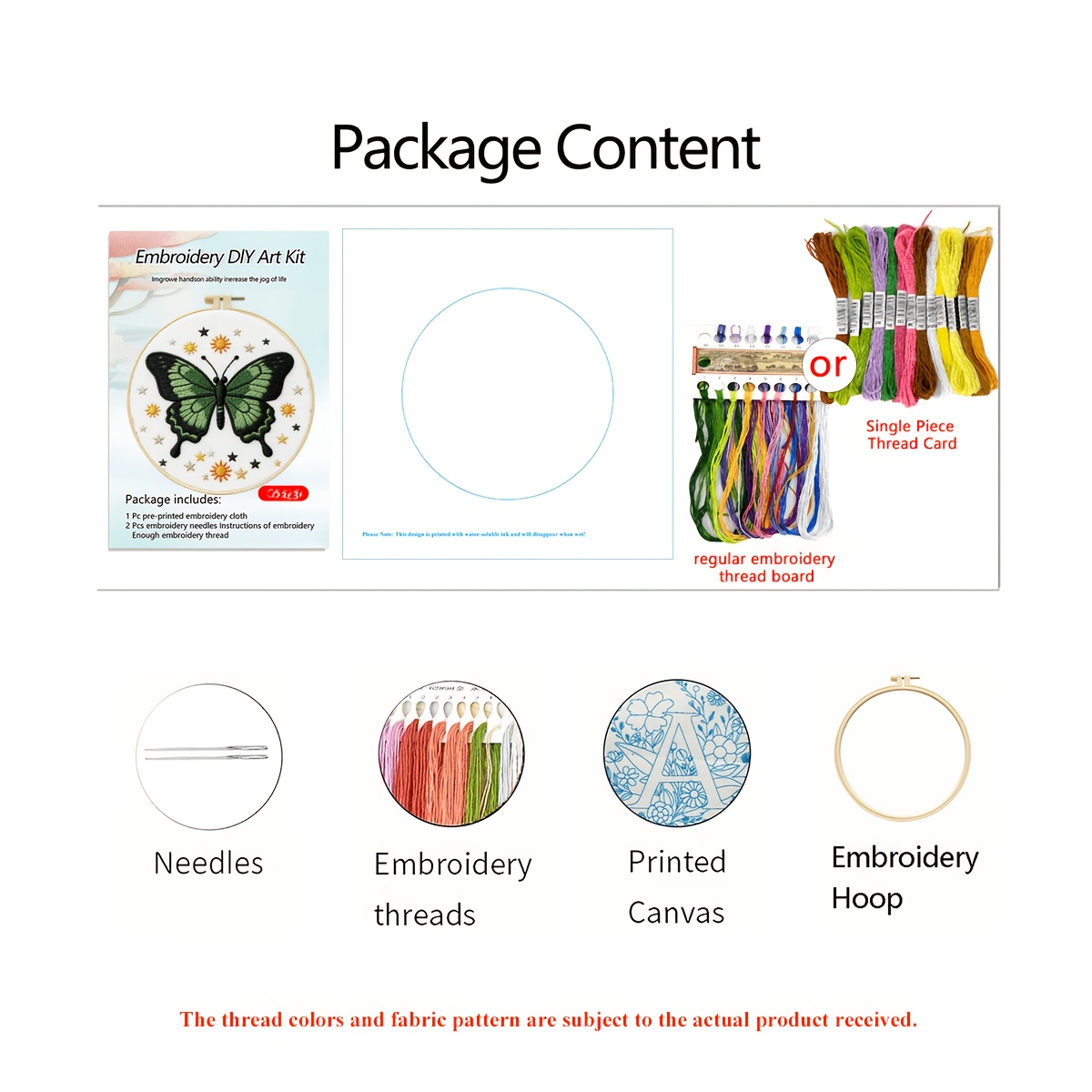 Green Vitality Handcraft Material Pack Embroidery Kit