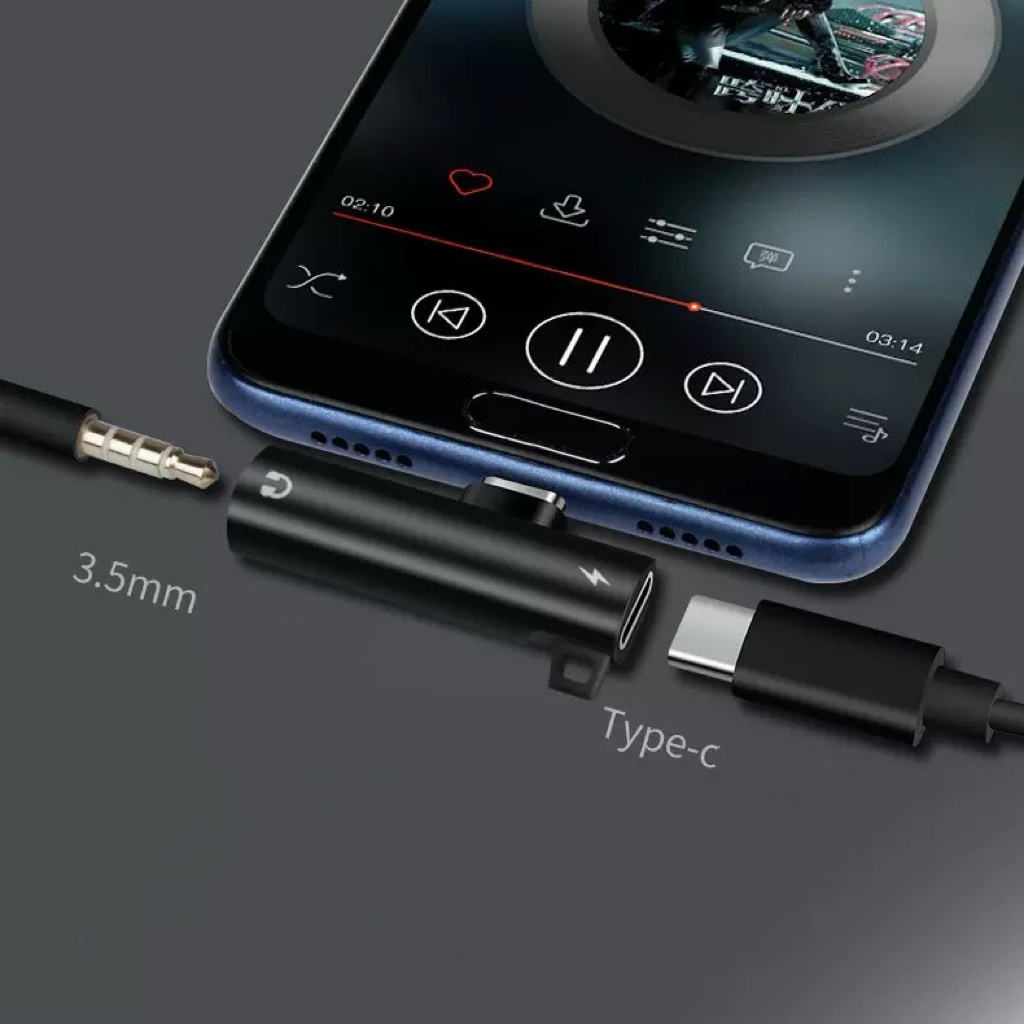 TEMU Adattatore -in-1 da USB-C a 3,5 mm + USB-C | Ricarica, suono , nessun ritardo | per telefoni/tablet/PC, /argentato