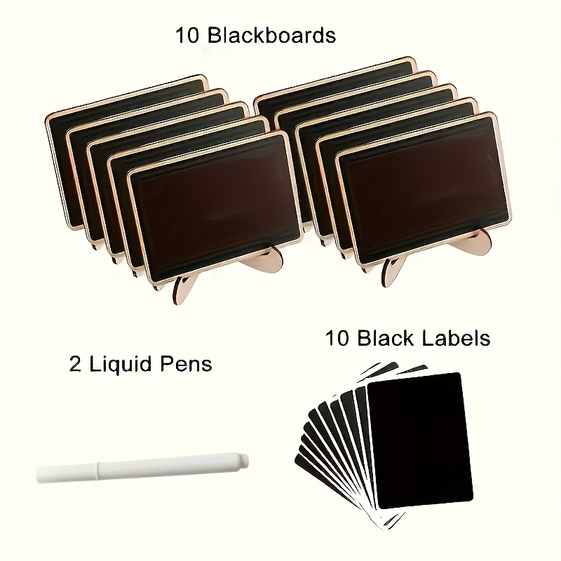 TEMU 22 Mini Chalkboard Signs - Perfect For Weddings, Birthdays, Dances, Parties, Festivals, And More - Wooden Chalkboard Table Numbers With