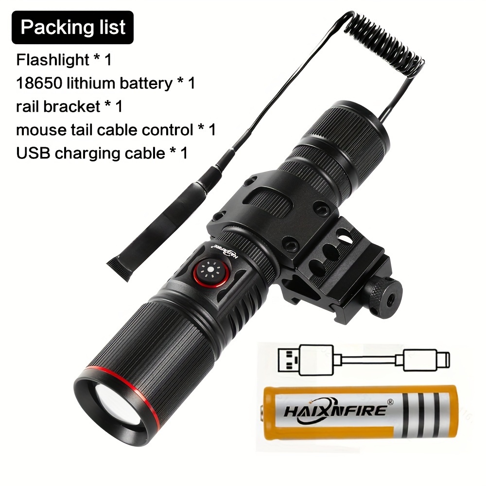 TEMU Haixnfire H50 Camping 4500 Usb Rechargeable Telescopic