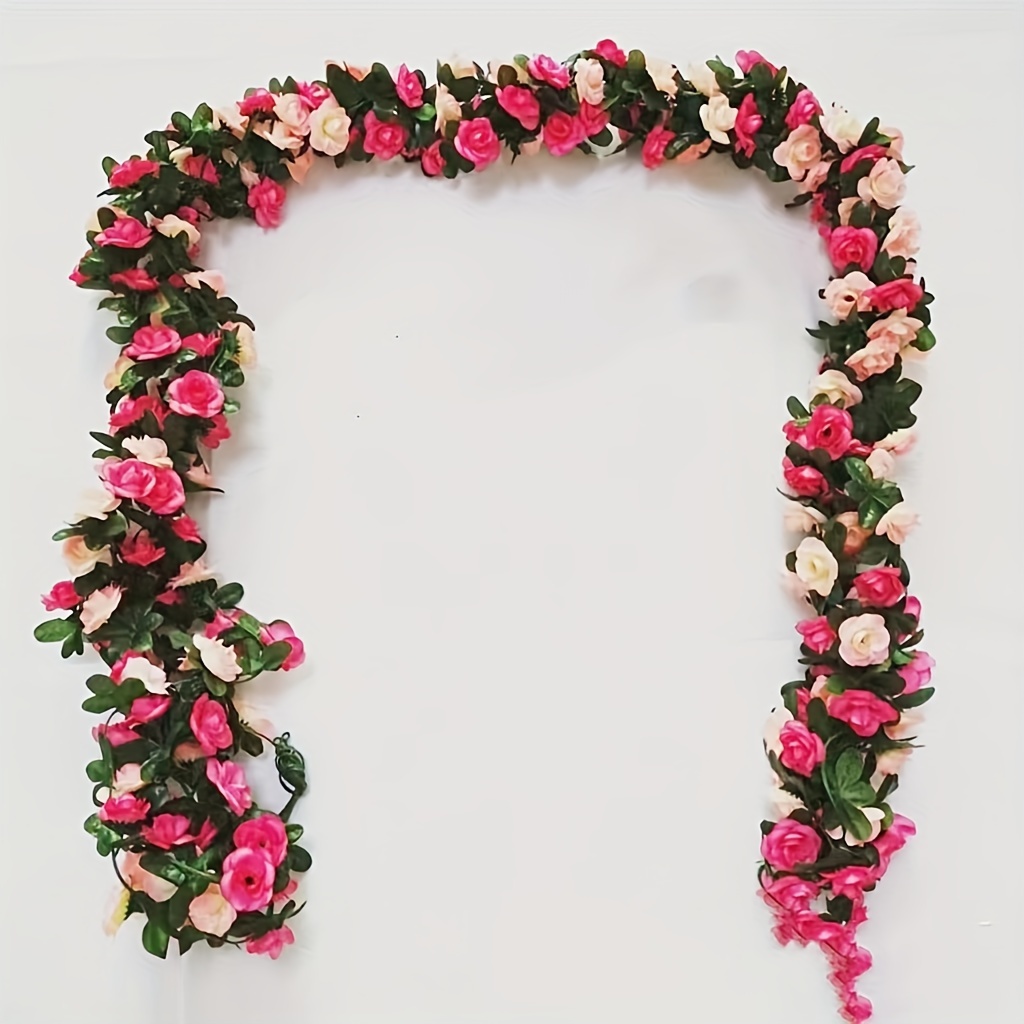 

Festive Artificial Rose Garland: Home Decor And Party Settings - 250cm/98.43inch