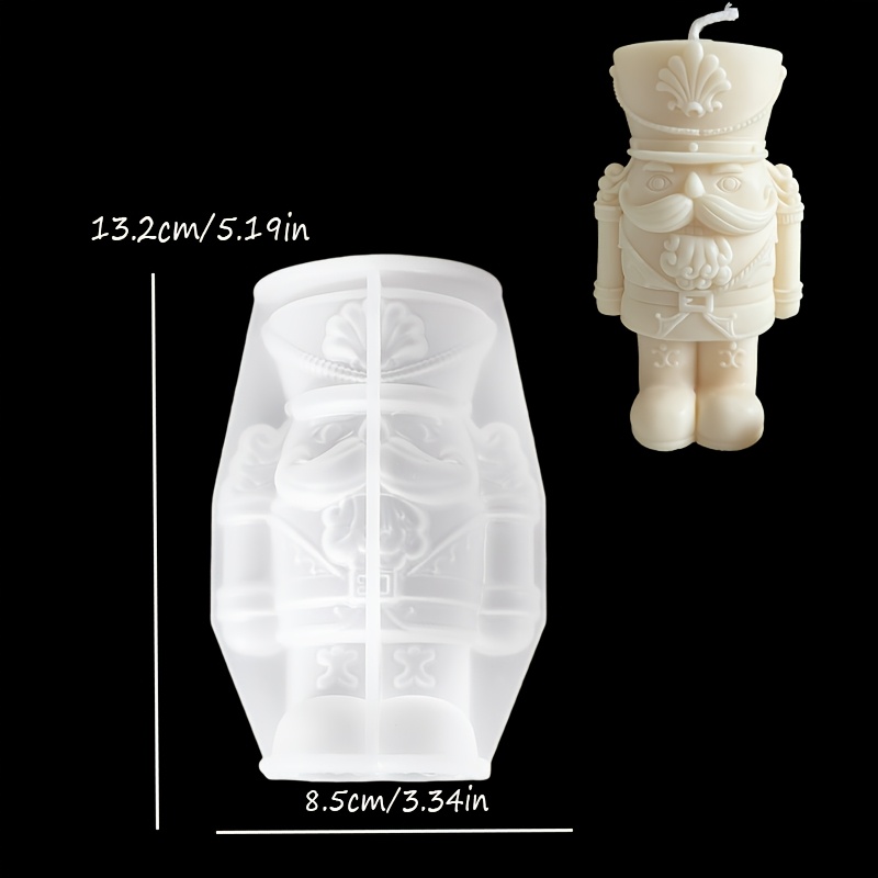 TEMU Moules en silicone et résine, moule en silicone soldat, 13 cm de haut (5.19 pouces), moule pour figurines, convient pour bougies parfumées,