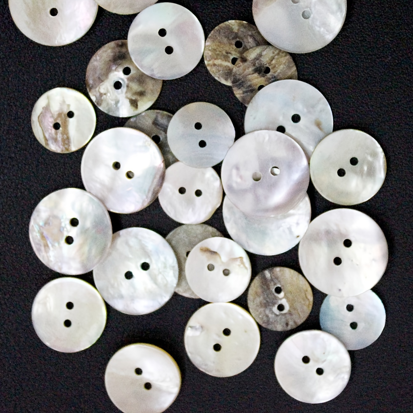 

20 Pcs/10 Pcs Natural Shell Buttons With 2 Holes - Perfect For Diy Handicrafts And Decoration