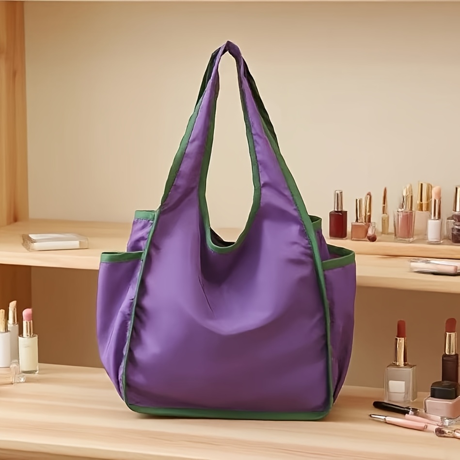 TEMU Folding Shopping Bag, Bag, Portable Foldable Tote Bag, Shoulder Bag, Supermarket Shopping Tote Bag, Large Capacity