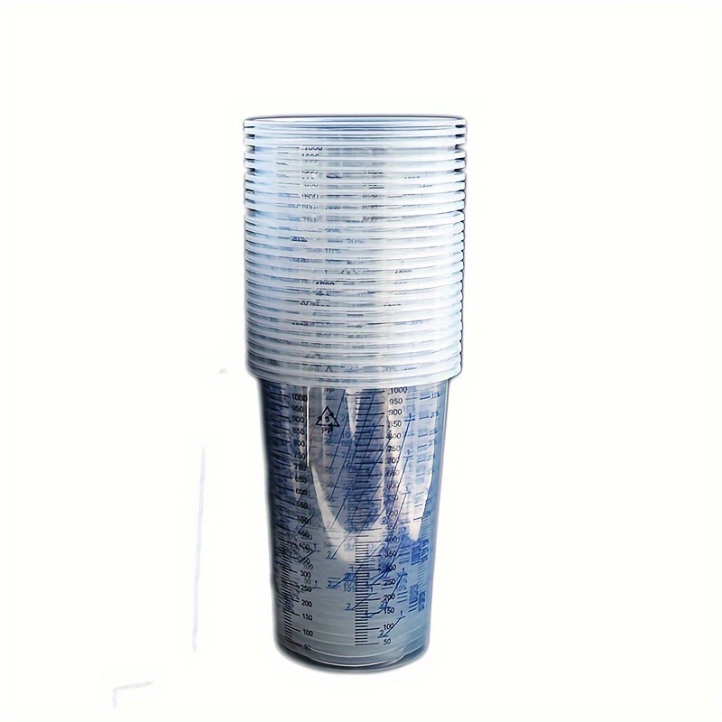 25pcs/50pcs 1000ml 33oz Gypsum Adhesive Tape Scale High Definition Printing Resin Dropping Glue Mixing Cup