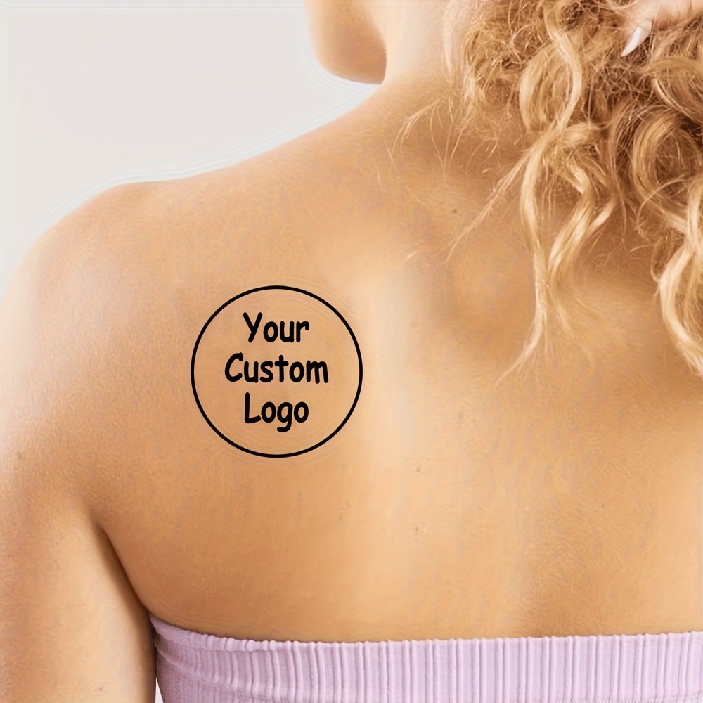 Image of 15 Custom Temporary Tattoos | Personalized Photo And Logo Designs | Perfect For Parties, Weddings, Birthdays, Sports Teams, And Corporate Events | Rectangular Shape, Tattoo Supplies